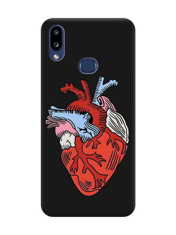 Матовий чорний чохол на Samsung Galaxy A10ѕ A107 :: Серце анатомічне (принт 250)