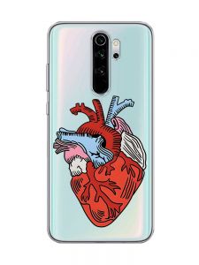 Прозорий чохол на Xiaomi Redmi Note 8 Pro :: Серце анатомічне (принт 250)