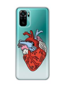 Прозорий чохол на Xiaomi Redmi Note 10 / Note 10s  :: Серце анатомічне (принт 250)