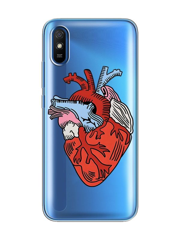 Прозорий чохол на Xiaomi Redmi 9A  :: Серце анатомічне (принт 250)