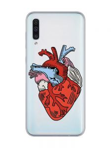 Прозорий чохол на Samsung Galaxy A50 (2019) A505 :: Серце анатомічне (принт 250)