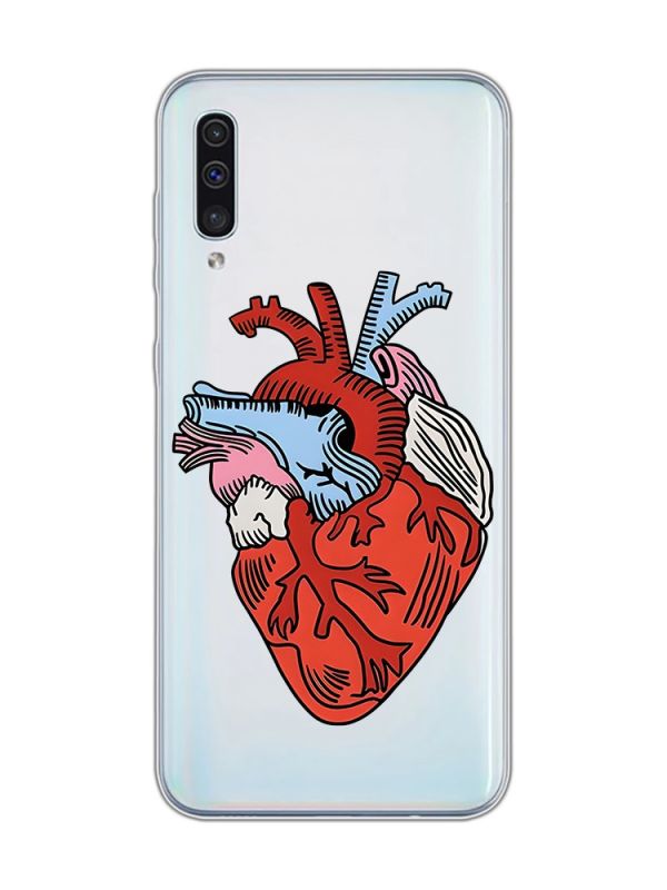 Прозорий чохол на Samsung Galaxy A50 (2019) A505 :: Серце анатомічне (принт 250)