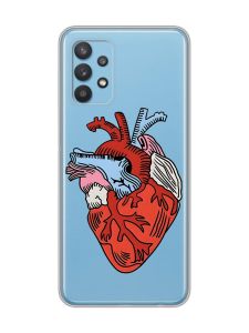 Прозорий чохол на Samsung Galaxy A32 :: Серце анатомічне (принт 250)