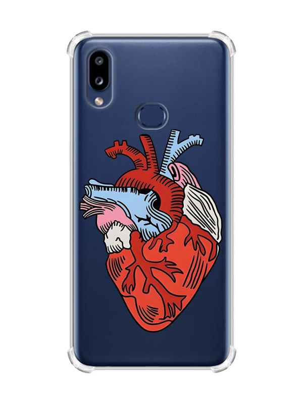 Чохол з потовщеними кутами на Samsung Galaxy A10s/A107 :: Серце анатомічне (принт 250)