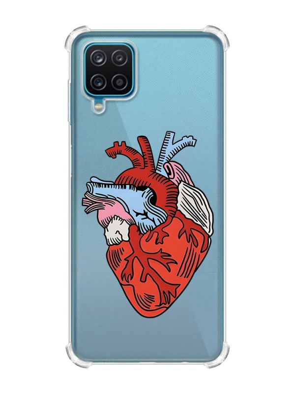 Чохол з потовщеними кутами на Samsung A12 4G :: Серце анатомічне (принт 250)
