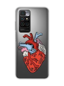 Прозорий чохол для Xiaomi Redmi 10 :: Серце анатомічне (принт 250)