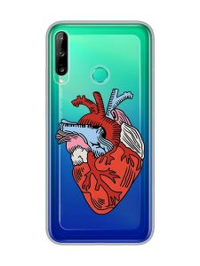 Прозорий чохол для Huawei Р40 lite E / Y7p  :: Серце анатомічне (принт 250)