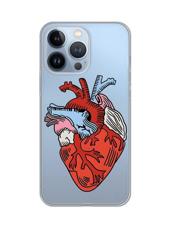 Прозорий чохол на Apple iPhone 13 Pro :: Серце анатомічне (принт 250)