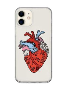 Прозорий чохол на iPhone 12 mini :: Серце анатомічне (принт 250)