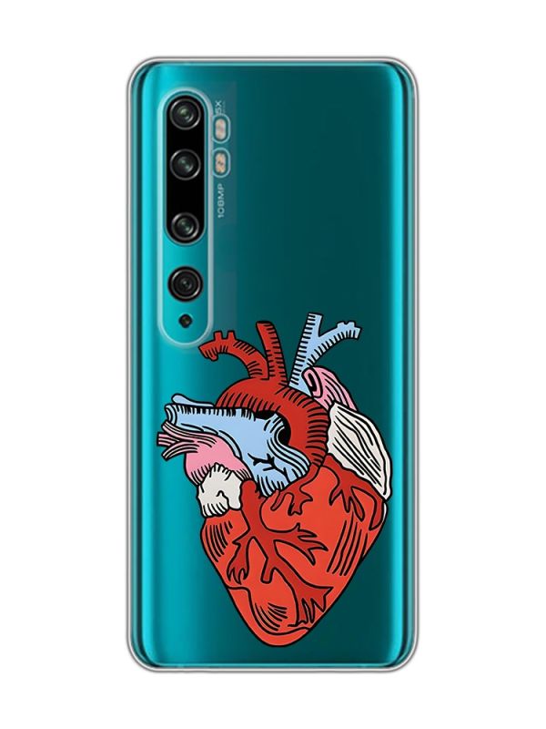 Прозорий чохол на Xiaomi Mi Note 10/Note 10 Pro :: Серце анатомічне (принт 250)