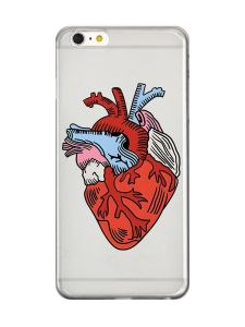 Прозорий чохол на iPhone 6+/6 Plus :: Серце анатомічне (принт 250)