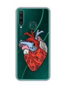 Прозорий чохол на Huawei Y6p :: Серце анатомічне (принт 250)