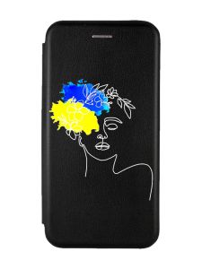 Чохол-книжка з малюнком для Samsung Galaxy A11 Чорний :: Українка Арт (принт 3)