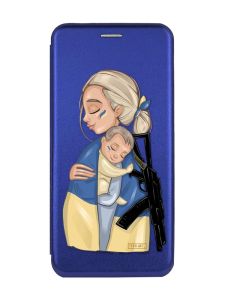 Чохол-книжка з малюнком для Samsung Galaxy А10 (2019) А105 Синій :: Мама-захисниця (принт 21)