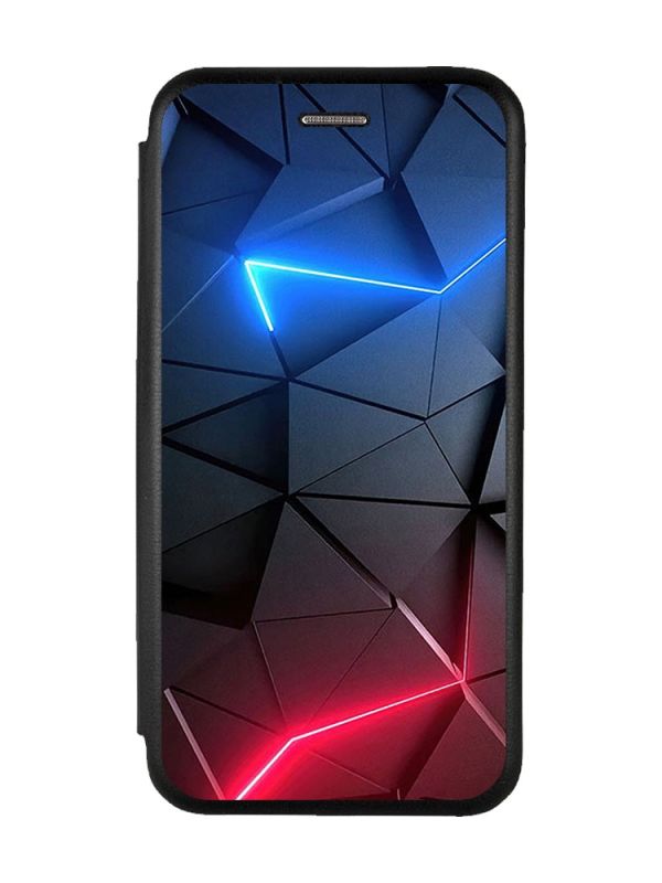 Чохол-книжка з малюнком для Xiaomi Redmi 9A Чорний :: Рельєфний фон (принт 36)