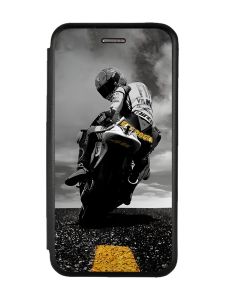 Чохол-книжка з малюнком для Samsung Galaxy J7(2016) J710 Чорний :: Мото (принт 69)