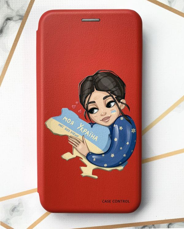 Чохол-книжка з малюнком для Samsung Galaxy А50 (2019) А505/A30s Червоний; Моя Україна (патріотичний принт 2)