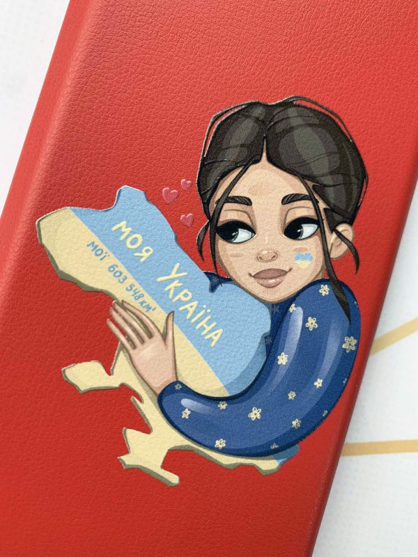 Чохол-книжка з малюнком для Samsung Galaxy А50 (2019) А505/A30s Червоний; Моя Україна (патріотичний принт 2)