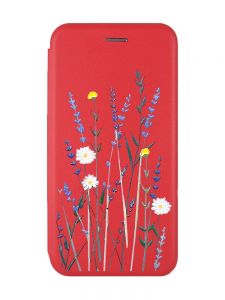 Чохол-книжка з малюнком для Samsung Galaxy A31 Червоний :: Польові квіти (принт 270)
