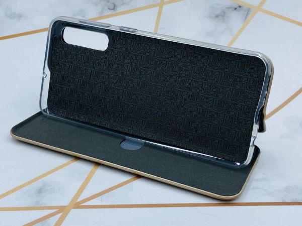 Чохол-книжка з малюнком для Samsung Galaxy A50 (2019) A505/A30s Золотий :: Польові квіти (принт 270)