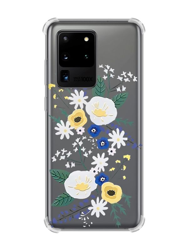 Чохол з потовщеними кутами на Samsung Galaxy S20 Ultra :: Квіти. Акварель (принт 271)