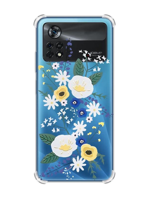 Чохол з потовщеними кутами на Xiaomi Poco X4 Pro 5G :: Квіти. Акварель (принт 271)