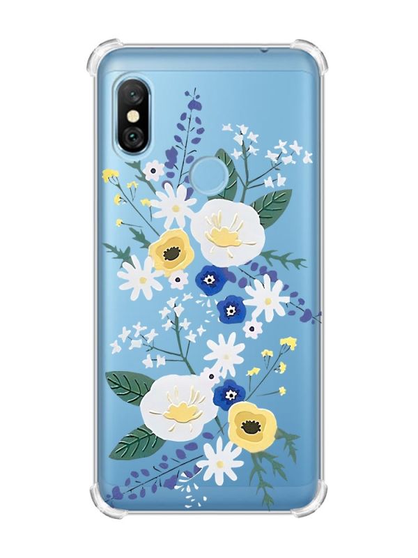 Чохол з потовщеними кутами на Xiaomi Redmi Note 6 Pro :: Квіти. Акварель (принт 271)