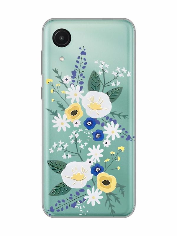 Прозорий чохол на Samsung Galaxy A03 Core / A032 :: Квіти. Акварель (принт 271)