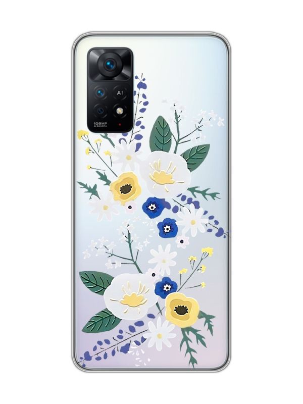 Прозорий чохол на Xiaomi Redmi Note 11 Pro :: Квіти. Акварель (принт 271)