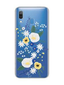 Прозорий чохол для Samsung Galaxy A30 (2019)/A20 (2019) :: Квіти. Акварель (принт 271)