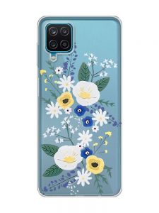 Прозорий чохол на Samsung A12 4G :: Квіти. Акварель (принт 271)