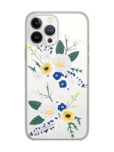 Прозорий чохол із захистом камери на iPhone 14 Pro :: Квіти. Акварель (принт 271)