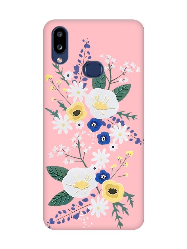 Матовий рожевий чохол на Samsung Galaxy A10ѕ A107 :: Квіти. Акварель (принт 271)