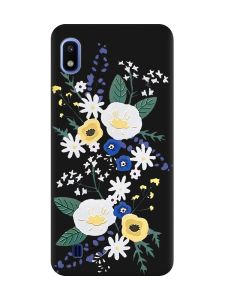 Матовий чорний чохол на Samsung Galaxy A10 (2019) A105 :: Квіти. Акварель (принт 271)