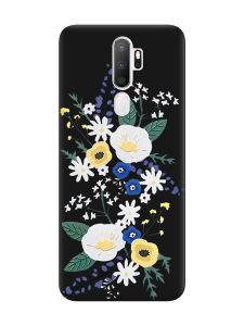 Матовий чорний чохол на Oppo A5 :: Квіти. Акварель (принт 271)