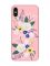 Матовий рожевий чохол на iPhone XS MAX :: Квіти. Акварель (принт 271)