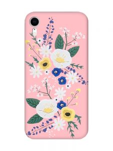 Матовий рожевий чохол на Apple iPhone XR :: Квіти. Акварель (принт 271)