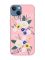 Матовий рожевий чохол на Apple iPhone 13 :: Квіти. Акварель (принт 271)