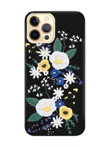 Матовий чорний чохол на Apple iPhone 12 Pro Max :: Квіти. Акварель (принт 271)