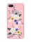 Матовий рожевий чохол на Xiaomi Redmi 6 :: Квіти. Акварель (принт 271)