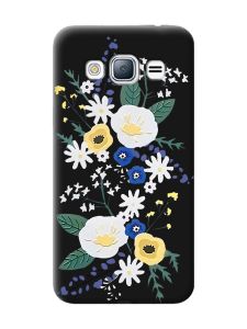 Матовий чорний чохол на Samsung Galaxy J3 / J310 :: Квіти. Акварель (принт 271)
