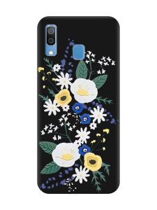 Матовий чорний чохол на Samsung Galaxy A30 (2019) / A20 (2019) :: Квіти. Акварель (принт 271)