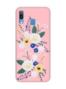 Матовий рожевий чохол на Samsung Galaxy A30 (2019) / A20 (2019) :: Квіти. Акварель (принт 271)