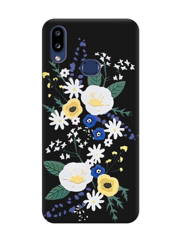 Матовий чорний чохол на Samsung Galaxy A10ѕ A107 :: Квіти. Акварель (принт 271)