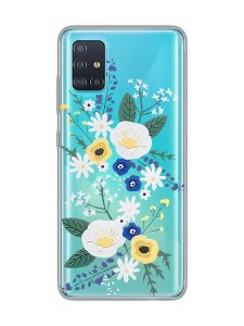 Прозорий чохол на Samsung Galaxy A51 :: Квіти. Акварель (принт 271)