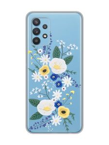 Прозорий чохол на Samsung Galaxy A32 :: Квіти. Акварель (принт 271)