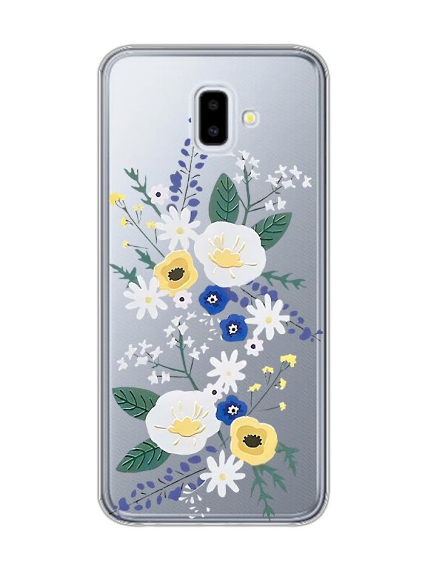 Прозорий чохол для Samsung Galaxy J6 Plus  :: Квіти. Акварель (принт 271)