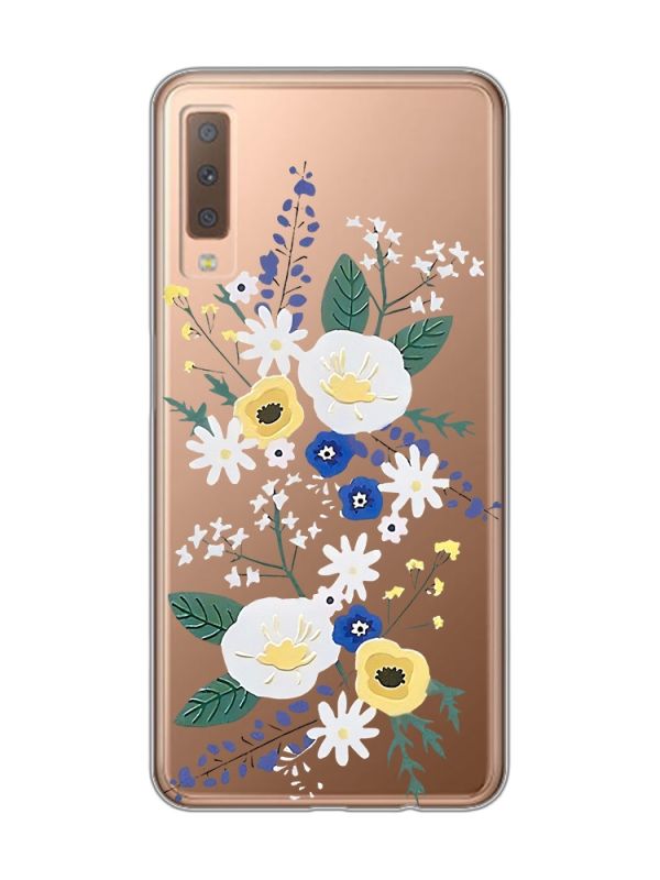 Прозорий чохол на Samsung Galaxy A7(2018) A750 :: Квіти. Акварель (принт 271)