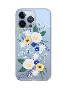 Прозорий чохол на Apple iPhone 13 Pro :: Квіти. Акварель (принт 271)