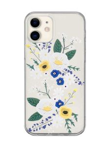 Прозорий чохол на iPhone 12 mini :: Квіти. Акварель (принт 271)